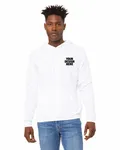 Bella + Canvas Unisex Sponge Fleece Pullover Hoodie Dtg White