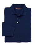 Harriton Men's 5.6 oz. Easy Blend Long-Sleeve Polo Navy