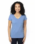 Threadfast Apparel Ladies' Ultimate CVC V-Neck T-Shirt ROYAL HEATHER