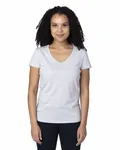 Threadfast Apparel Ladies' Ultimate CVC V-Neck T-Shirt SILVER