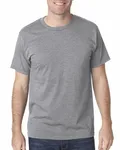 Bayside Adult Adult Heather Ring-Spun Jersey Tee Heather Grey
