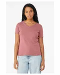 Bella + Canvas Ladies' Relaxed Triblend V-Neck T-Shirt Mauve Triblend