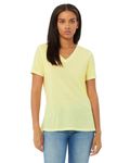 Bella + Canvas Ladies' Relaxed Triblend V-Neck T-Shirt Pale Ylw Trblnd