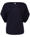 Bella + Canvas Ladies' Flowy Draped Sleeve Dolman T-Shirt Midnight