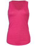Bella + Canvas Ladies' Flowy V-Neck Tank Berry