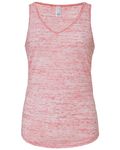 Bella + Canvas Ladies' Flowy V-Neck Tank Red Marble