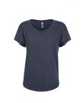 Next Level Apparel Ladies' Triblend Dolman T-Shirt VINTAGE NAVY