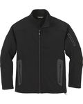 North End Men's Three-Layer Fleece Bonded Soft Shell Technical Jacket BLACK