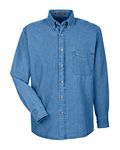 Harriton Men's Tall 6.5 oz. Long-Sleeve Denim Shirt LIGHT DENIM