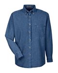 Harriton Men's Tall 6.5 oz. Long-Sleeve Denim Shirt DARK DENIM