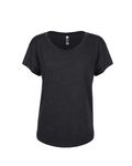 Next Level Apparel Ladies' Triblend Dolman T-Shirt VINTAGE BLACK