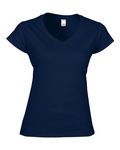 Gildan Ladies' SoftStyle Fitted V-Neck T-Shirt Navy