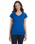 Gildan Ladies' SoftStyle Fitted V-Neck T-Shirt ROYAL BLUE