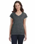 Gildan Ladies' SoftStyle Fitted V-Neck T-Shirt Dark Heather