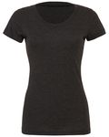 Bella + Canvas Ladies' Triblend Short-Sleeve T-Shirt Char Blk Triblnd