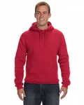 J America Adult Premium Fleece Pullover Hooded Sweatshirt RED