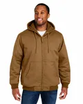 Harriton Unisex ClimaBloc Heavyweight Hooded Full-Zip Jacket Duck Brown