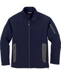 North End Men's Three-Layer Fleece Bonded Soft Shell Technical Jacket Classic Navy