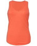 Bella + Canvas Ladies' Flowy V-Neck Tank Coral