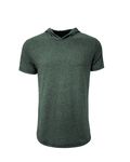 Next Level Apparel Unisex Mock Twist Short Sleeve Hoody T-Shirt Forest Green