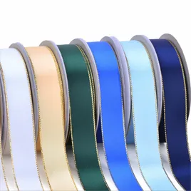 Metallic Edge Double Face Satin Ribbon - Custom T-Shirt Today