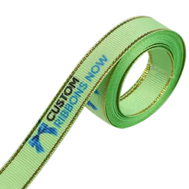 Metallic Edge Grosgrain Ribbon - Custom T-Shirt Today
