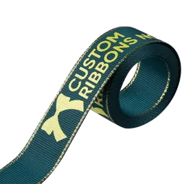 Metallic Edge Grosgrain Ribbon - Custom T-Shirt Today