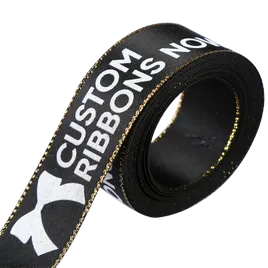 Metallic Edge Satin Ribbon - Custom T-Shirt Today