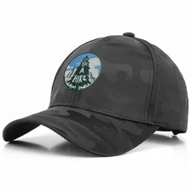 Dark Camou Polyester Baseball Cap - Custom T-Shirt Today