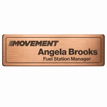 Engraved Metal Name Badges - Custom T-Shirt Today
