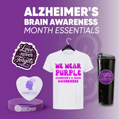 Alzheimer's Brain Awareness Month Essentials - Custom T-Shirt Today