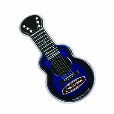 Blue Acoustic Guitar Shaped Mint Tin - Custom T-Shirt Today