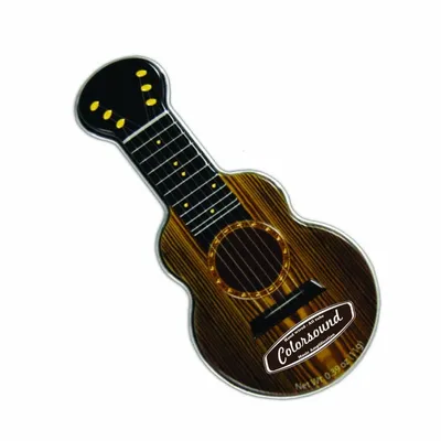 Dark Woodgrain Acoustic Guitar Shaped Mint Tin - Custom T-Shirt Today