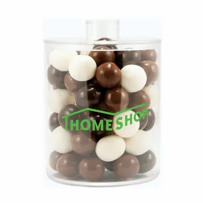 Cylinder Acrylic Gift Jars - Malt Balls - Custom T-Shirt Today