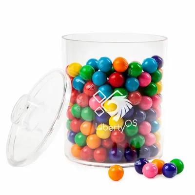 Cylinder Acrylic Gift Jars - Gumballs - Custom T-Shirt Today