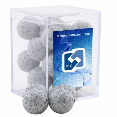Acrylic Box with Chocolate Golf Balls - Small - Custom T-Shirt Today