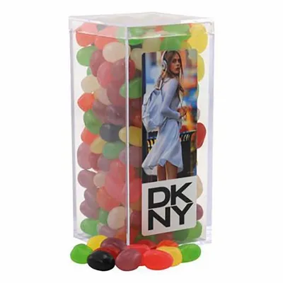 Large Rectangle Acrylic Candy Box with Assorted Jelly Beans - Custom T-Shirt Today