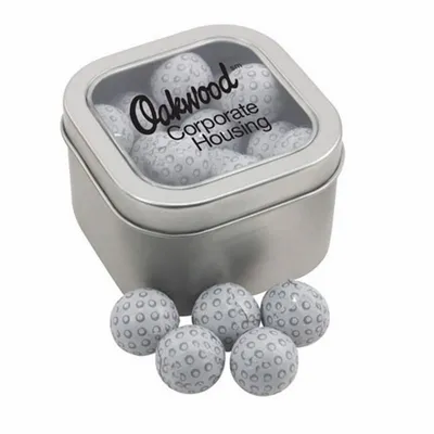 Window Tin with Chocolate Golf Balls - SBF2700 - Custom T-Shirt Today