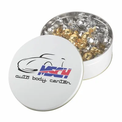 Warm Wishes Tins - Twist Wrapped Truffles - Custom T-Shirt Today
