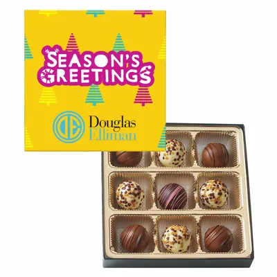 Truffle Gift Box Full Color Lid with 9 Truffles - Custom T-Shirt Today
