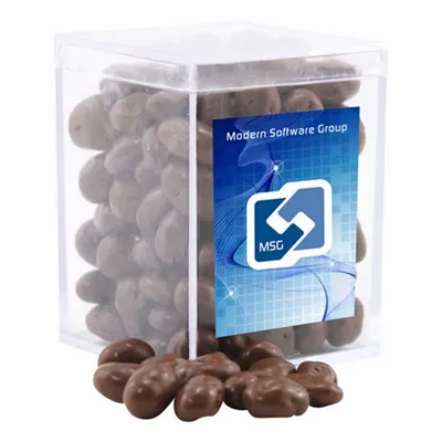 Acrylic Box with Choc Covered Raisins - Small - Custom T-Shirt Today