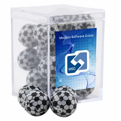Acrylic Box with Chocolate Soccer Balls - Small - Custom T-Shirt Today