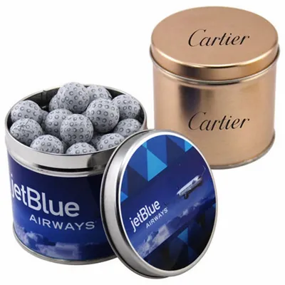Round Tin with Chocolate Golf Balls - SBF4100 - Custom T-Shirt Today