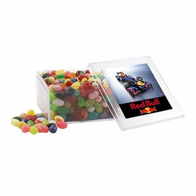 Large Square Acrylic Candy Box with Jelly Belly - Custom T-Shirt Today