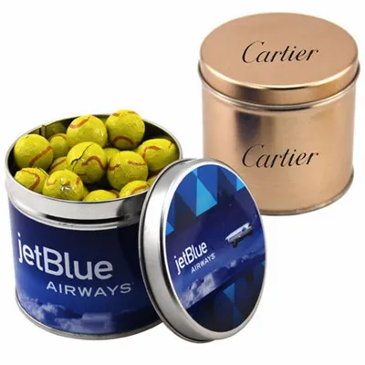 Round Tin with Chocolate Tennis Balls - SBF4100 - Custom T-Shirt Today