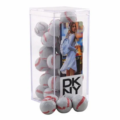 Acrylic Box with Chocolate Baseballs - Medium - Custom T-Shirt Today