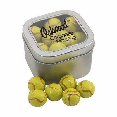 Window Tin with Chocolate Tennis Balls - SBF2700 - Custom T-Shirt Today
