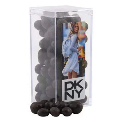 Acrylic Box with Chocolate Espresso Beans - Medium - Custom T-Shirt Today