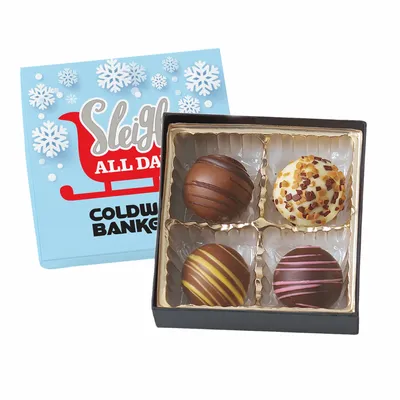 Truffle Gift Box Full Color Lid with 4 Truffles - Custom T-Shirt Today