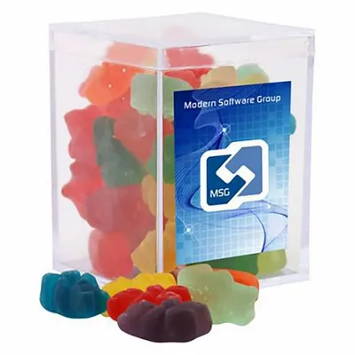 Clever Candy Small Acrylic Candy Box with Gummy Bears - Custom T-Shirt Today